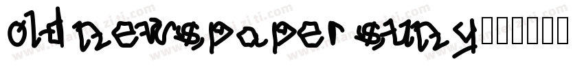 old newspaper sung字体转换